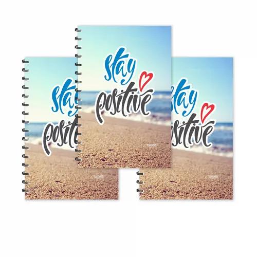 Stay Positive Designer Ruled Diaries - Pack Of 3