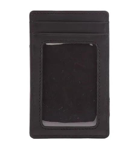 TALIA - Murano Vertical Card Case with ID - Black/Grey